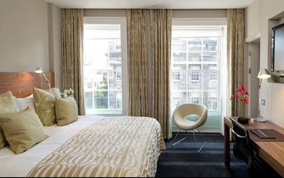 Bedroom at the Apex Waterloo Hotel, Edinburgh